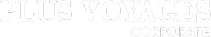 Logo blanc plus voyages corporate